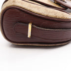 Celine Shoulder Bag Macadam Brown Canvas Leather — view 5