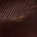 Celine Shoulder Bag Macadam Brown Canvas Leather — view 4