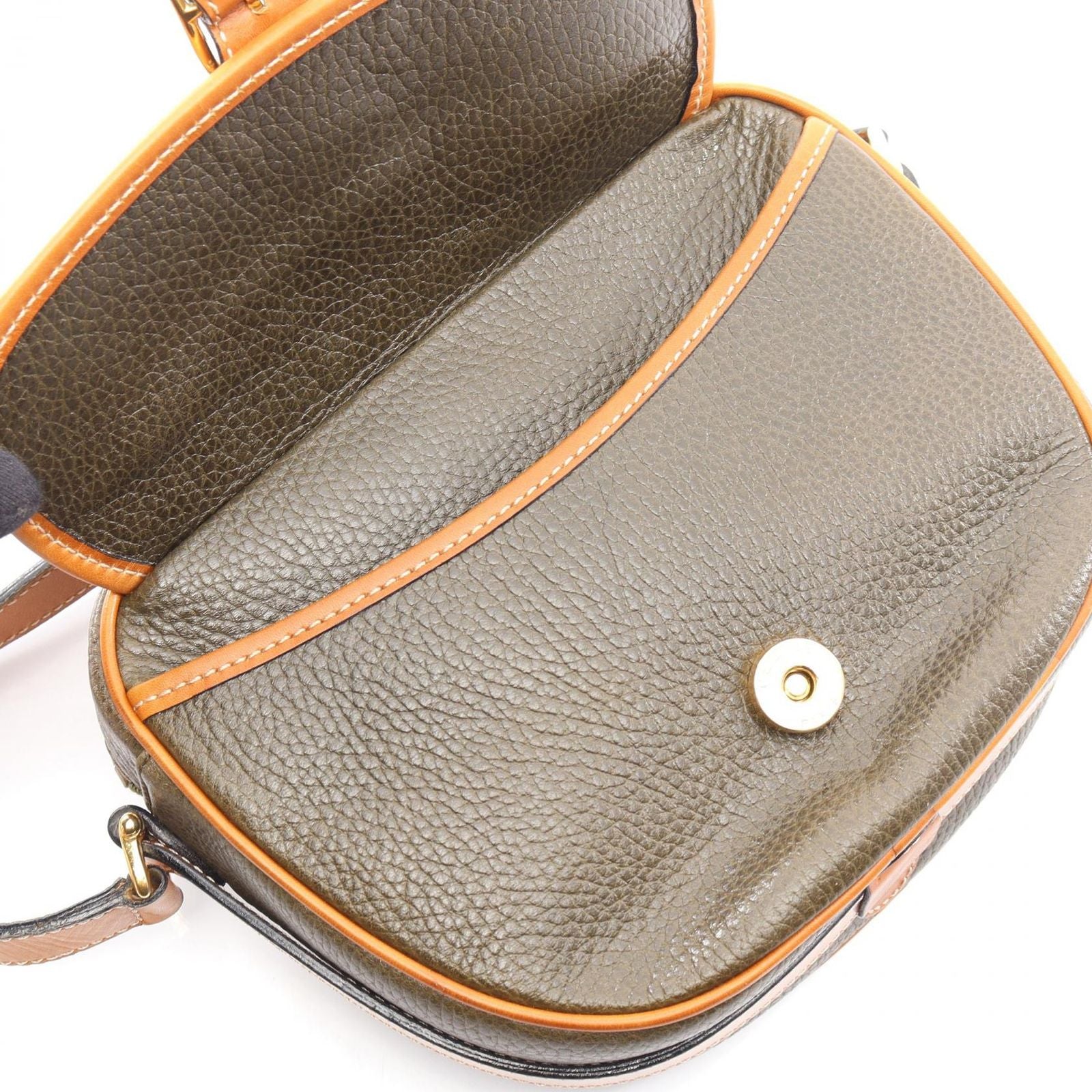 Celine Shoulder Bag Triomphe Khaki Leather — view 5