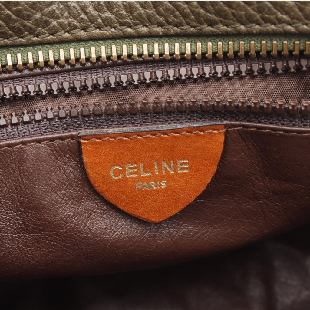 Celine Shoulder Bag Triomphe Khaki Leather — view 4