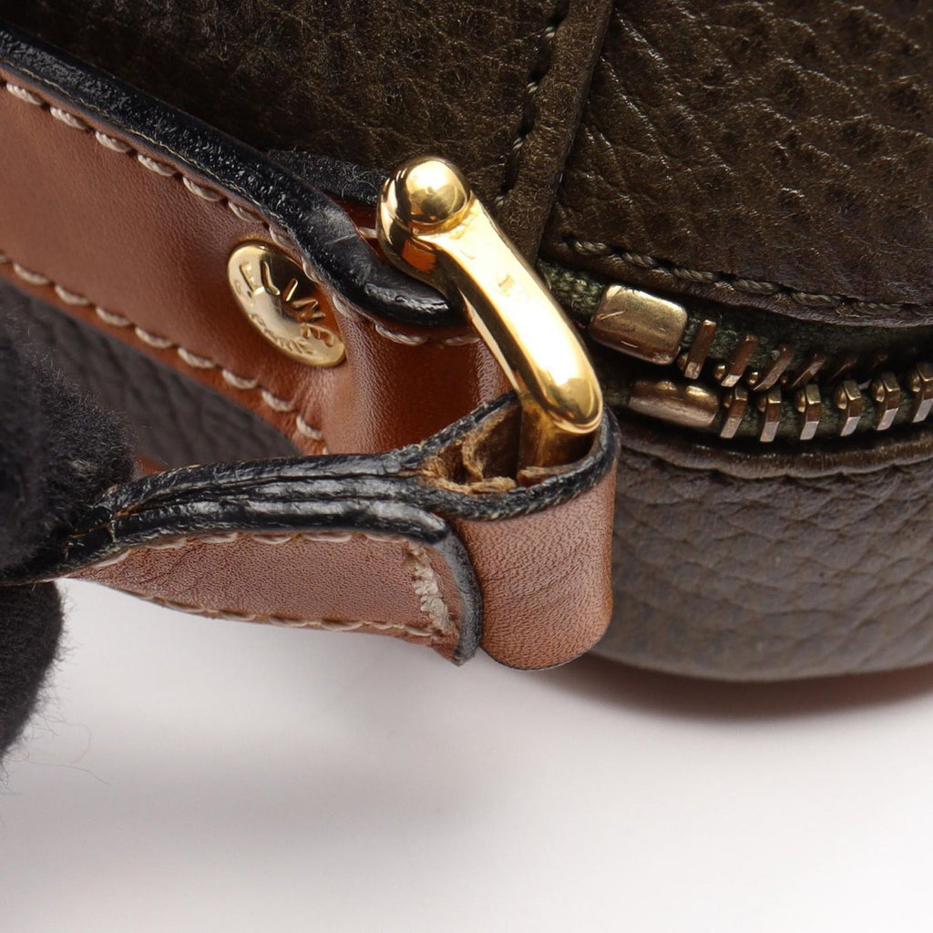 Celine Shoulder Bag Triomphe Khaki Leather — view 6