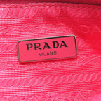 Prada Pouch Triangle Plate Pink Nylon Logo — view 4