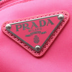 Prada Pouch Triangle Plate Pink Nylon Logo — view 7