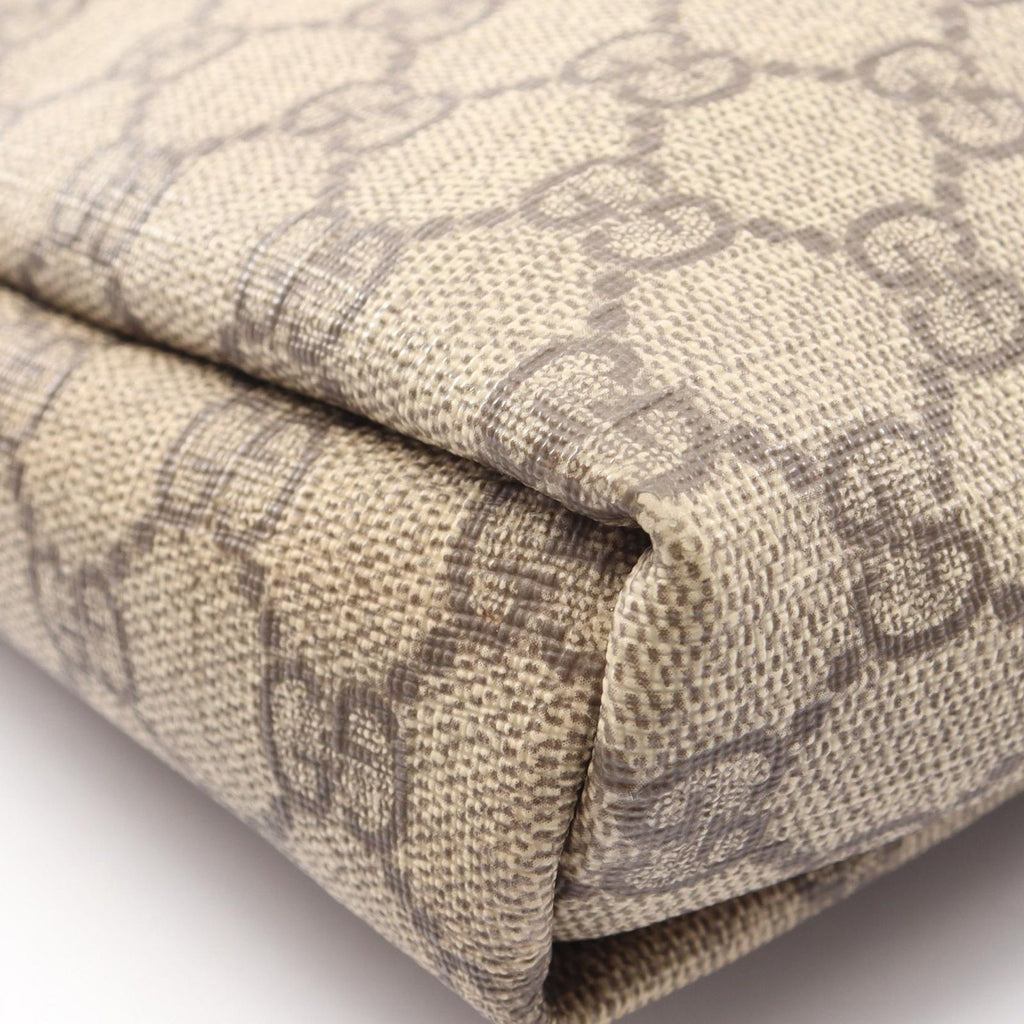 Gucci Shoulder Bag GG Supreme Beige White Canvas Leather — view 5