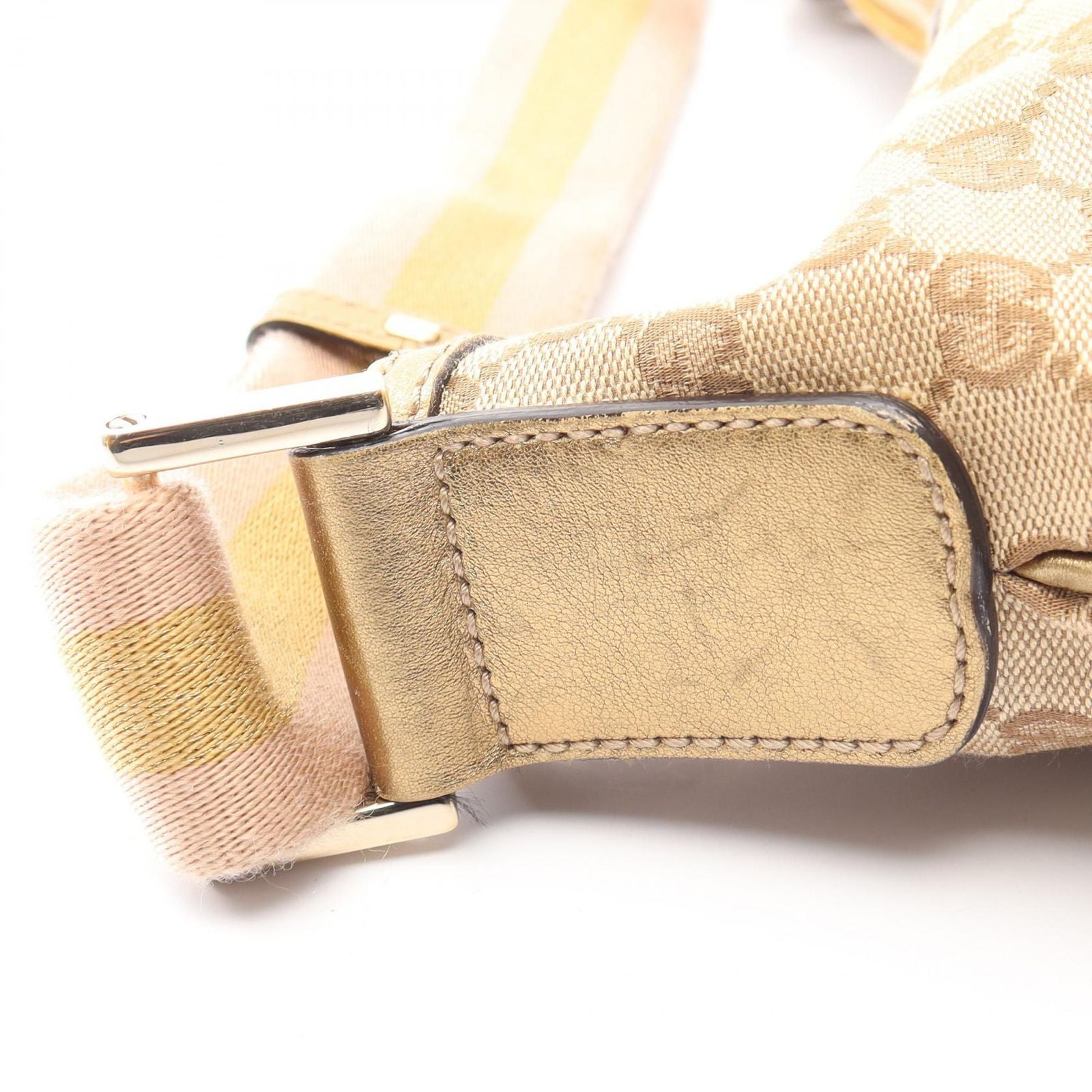 Gucci Shoulder Bag GG Canvas Beige Gold — view 7
