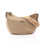 Gucci Shoulder Bag GG Canvas Beige Gold