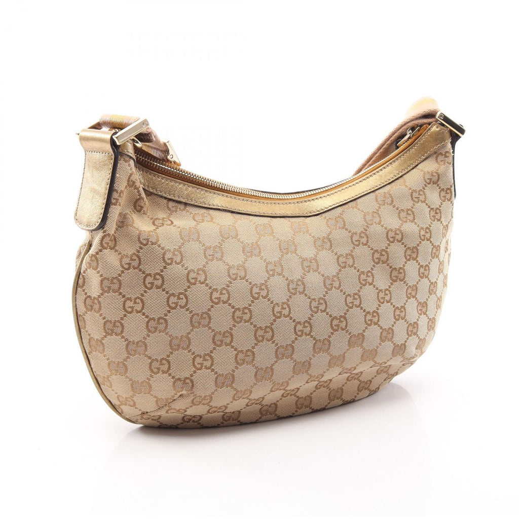 Gucci Shoulder Bag GG Canvas Beige Gold — view 2
