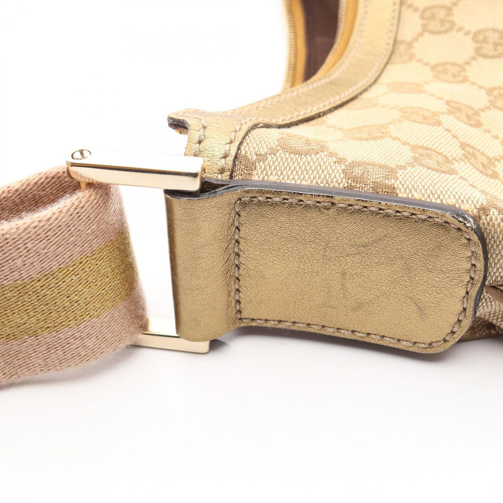 Gucci Shoulder Bag GG Canvas Beige Gold — view 8