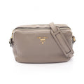 Prada Shoulder Bag Gray Leather
