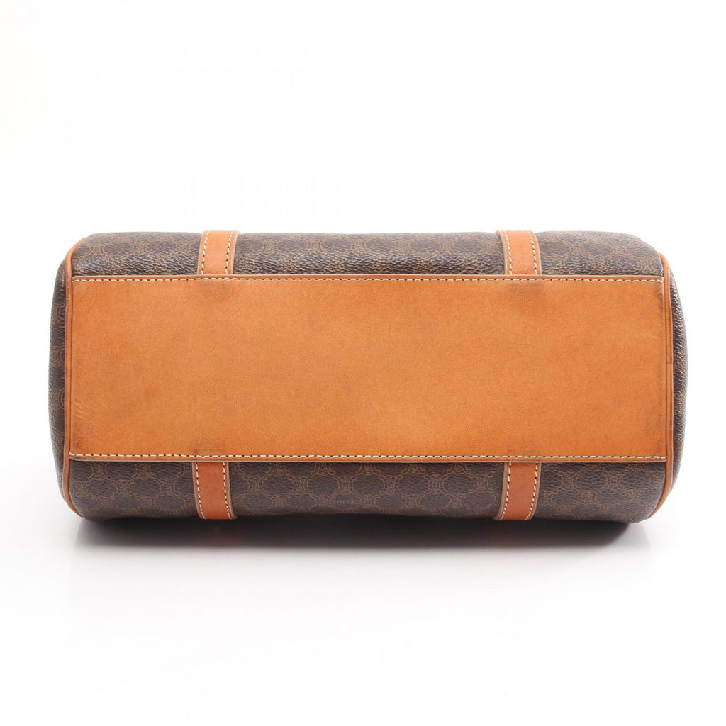 Celine Macadam Brown Canvas Leather Handbag — view 5