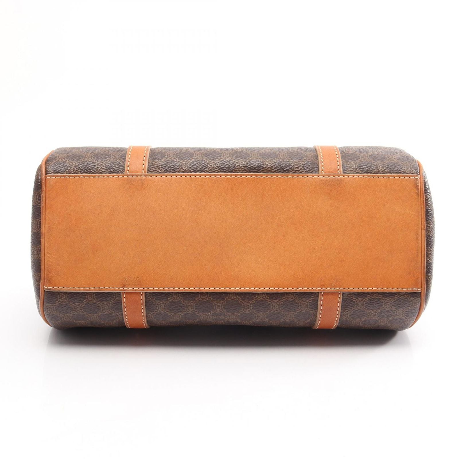 Celine Macadam Brown Canvas Leather Handbag — view 5