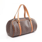 Celine Macadam Brown Canvas Leather Handbag — view 2