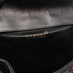 Chanel Backpack Quilted Turnlock Chain Black Lambskin Double — view 4