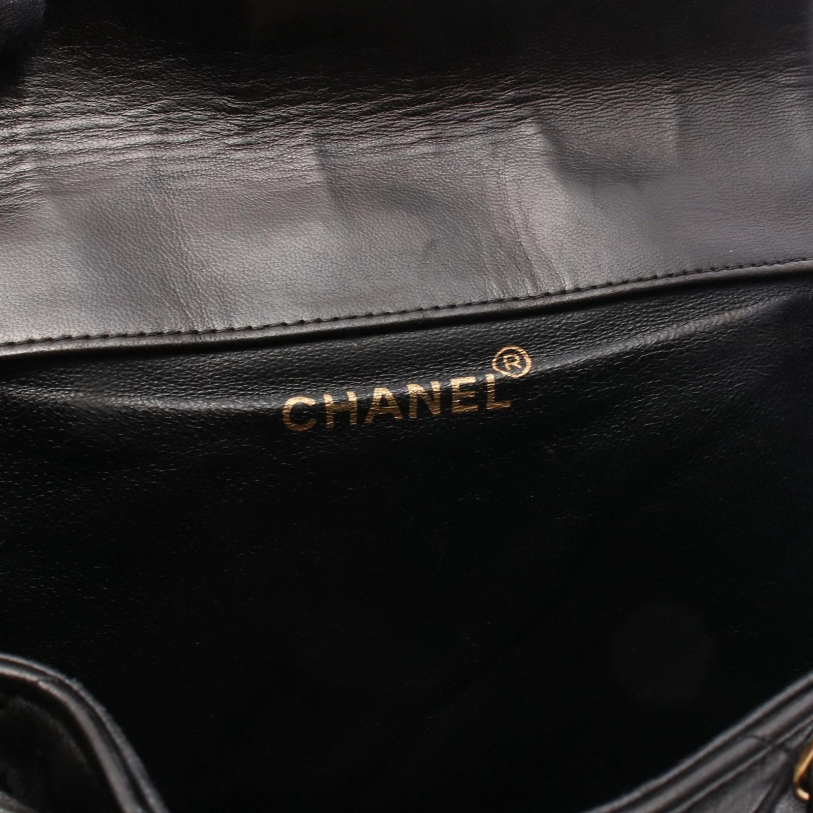Chanel Backpack Quilted Turnlock Chain Black Lambskin Double — view 4