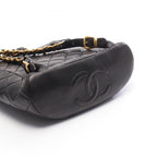 Chanel Backpack Quilted Turnlock Chain Black Lambskin Double — view 6