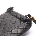 Chanel Backpack Quilted Turnlock Chain Black Lambskin Double — view 8