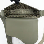 Dior Saddle Messenger Bag with Flap Small Khaki Green — view 5