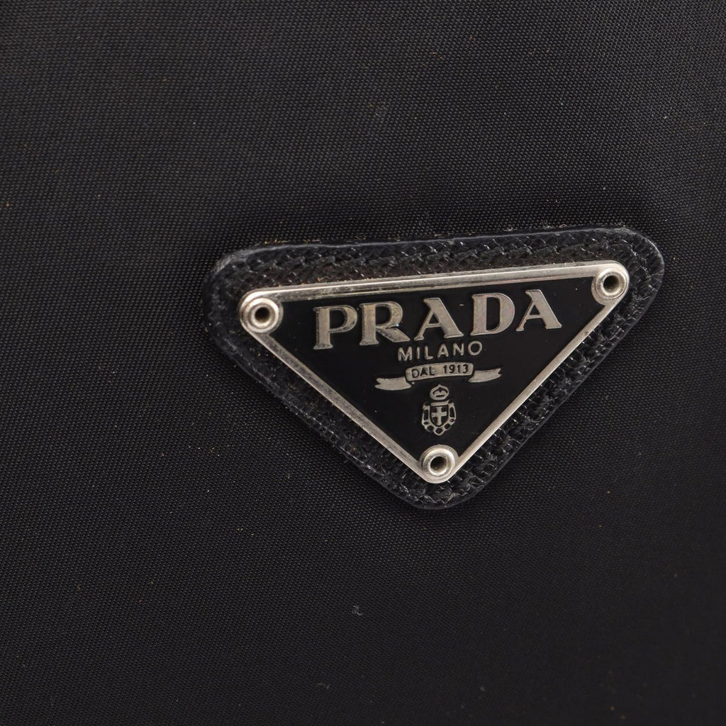 Prada Backpack Viaggio Black Nylon Saffiano Leather Triangle Logo — view 5