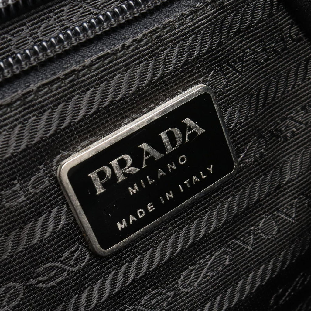 Prada Backpack Viaggio Black Nylon Saffiano Leather Triangle Logo — view 4