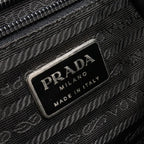 Prada Backpack Viaggio Black Nylon Saffiano Leather Triangle Logo — view 4