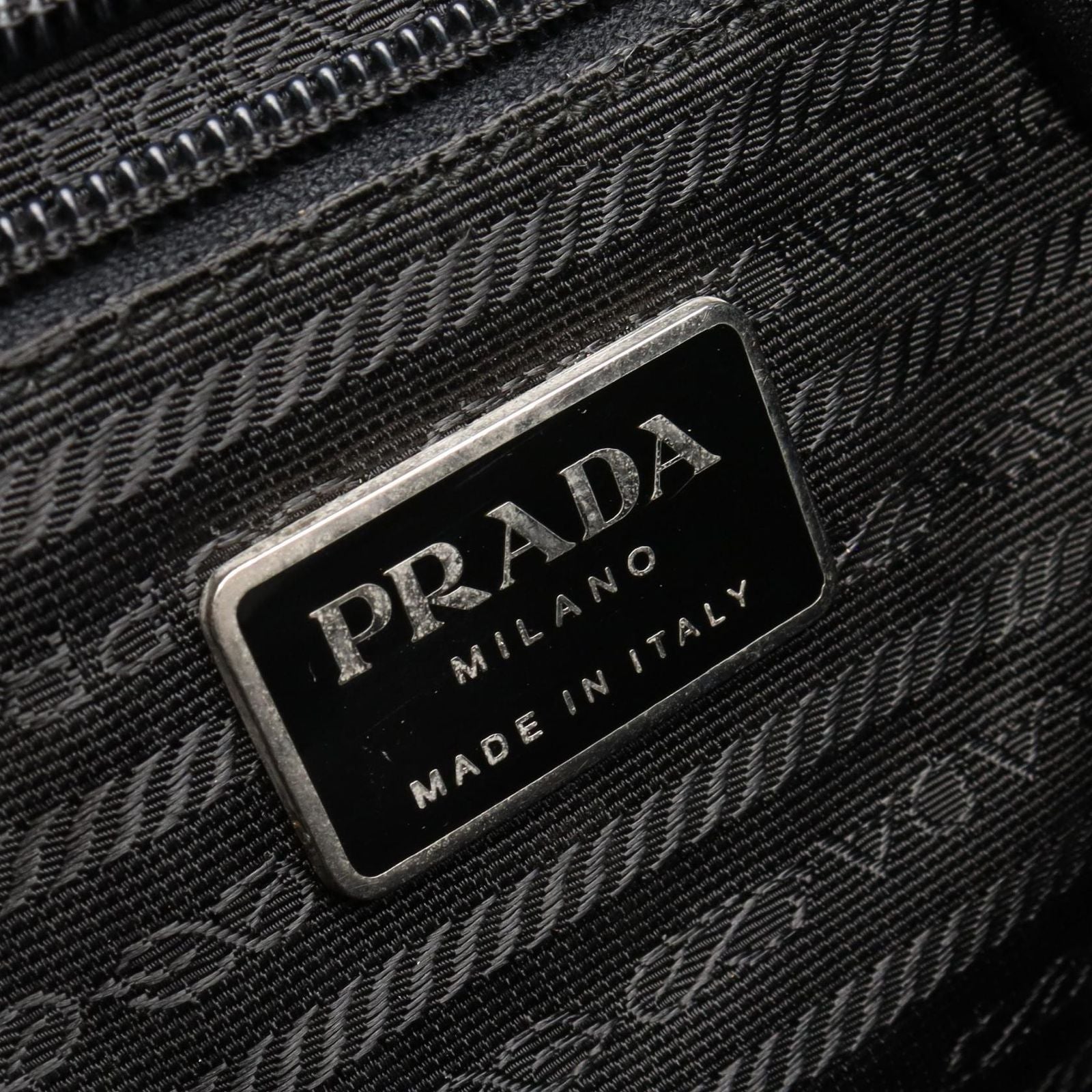 Prada Backpack Viaggio Black Nylon Saffiano Leather Triangle Logo — view 4