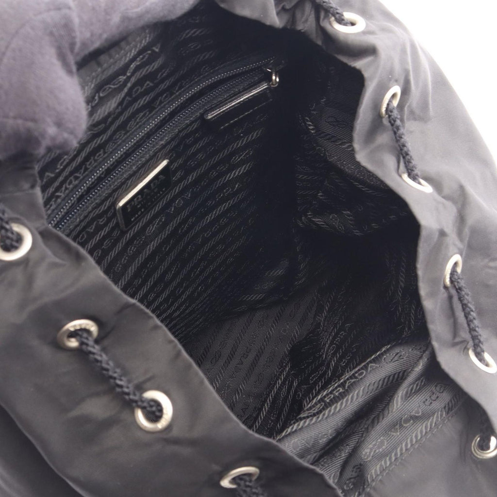 Prada Backpack Viaggio Black Nylon Saffiano Leather Triangle Logo — view 3