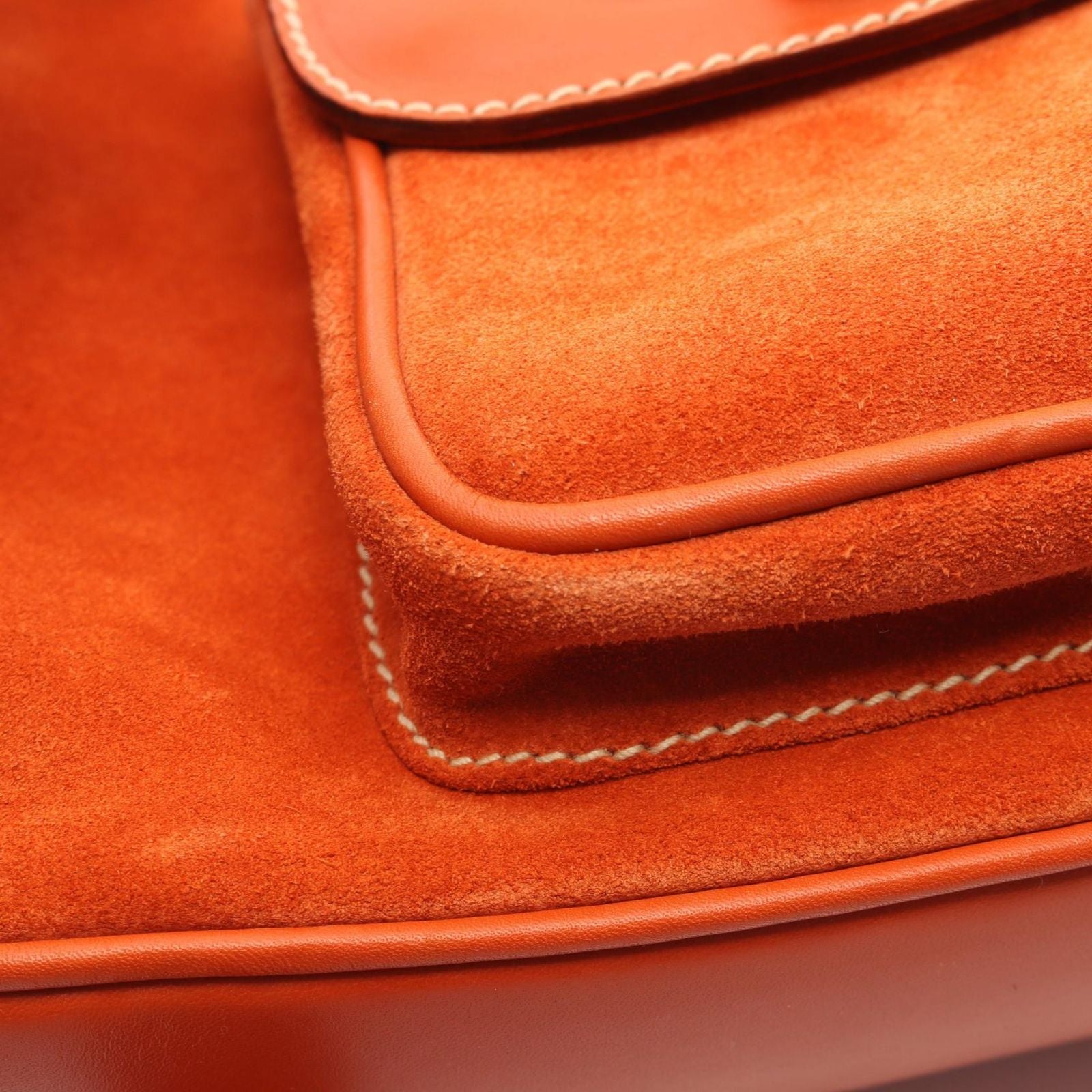 Gucci Backpack Bamboo 003 58 Orange Suede Leather — view 6
