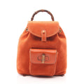 Gucci Backpack Bamboo 003 58 Orange Suede Leather