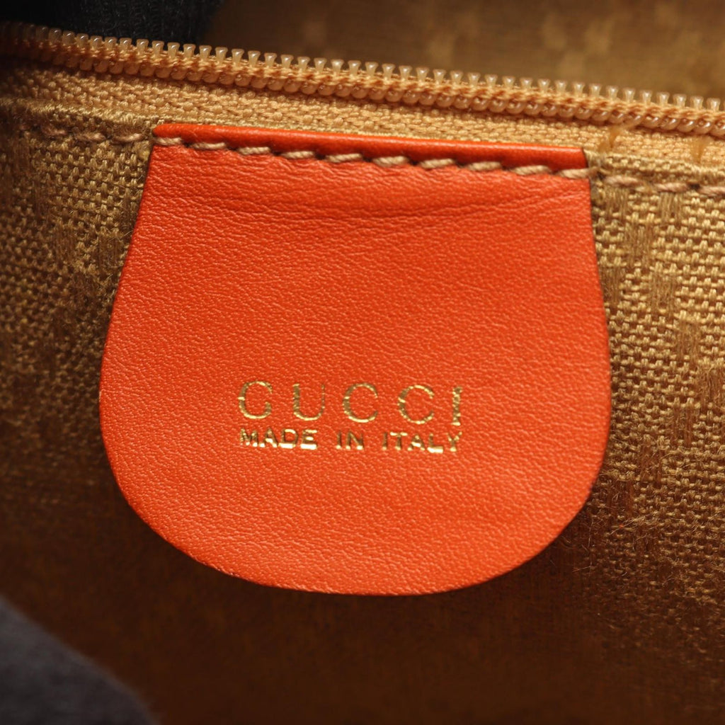 Gucci Backpack Bamboo 003 58 Orange Suede Leather — view 4
