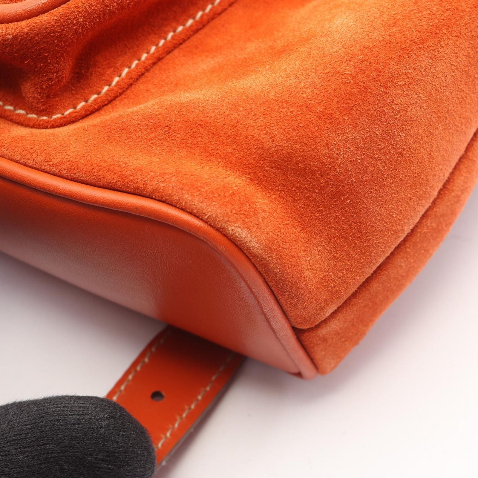 Gucci Backpack Bamboo 003 58 Orange Suede Leather — view 7