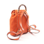 Gucci Backpack Bamboo 003 58 Orange Suede Leather — view 2