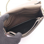 Bottega Veneta Shoulder Bag Red Pink Gray Leather Chain Wallet — view 3