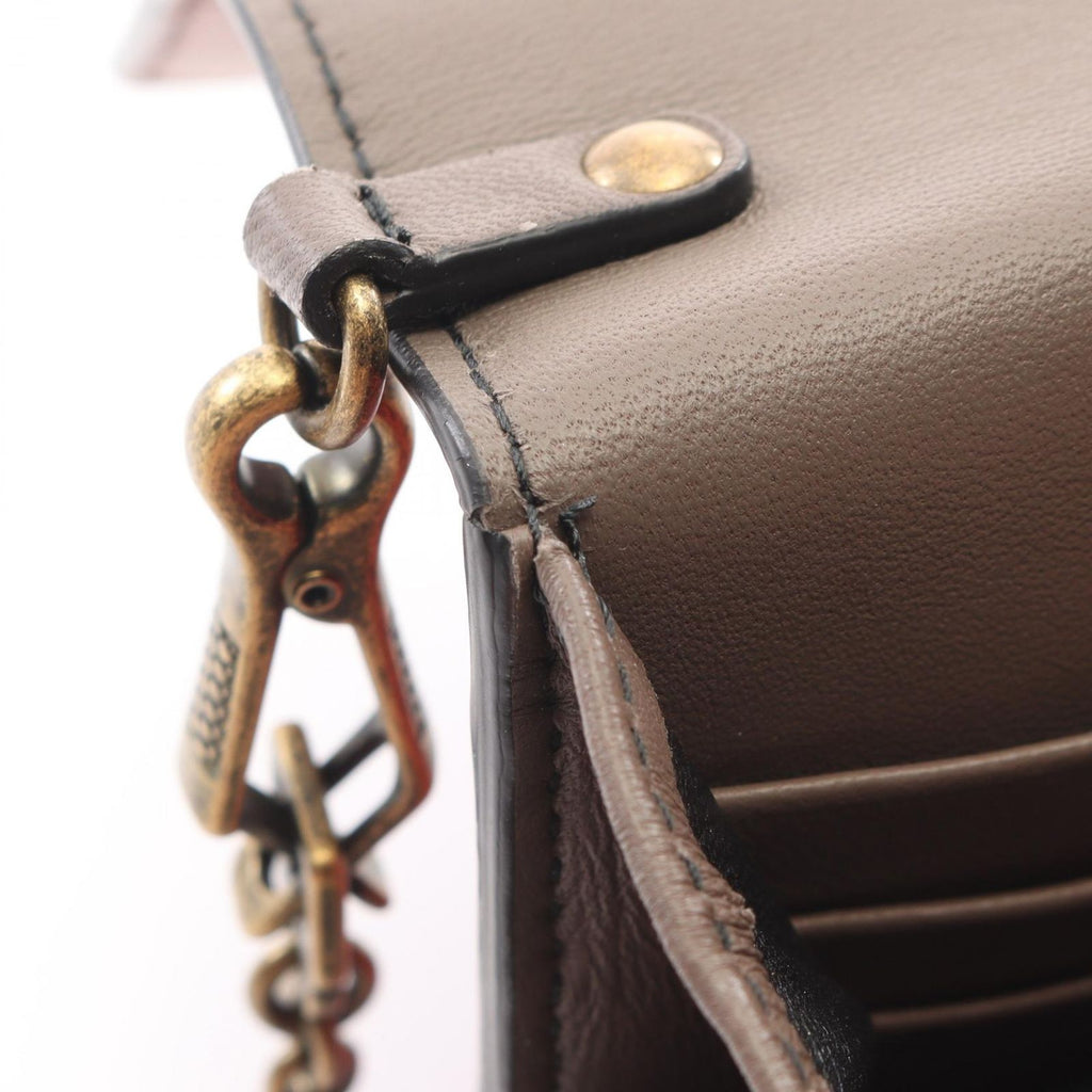 Bottega Veneta Shoulder Bag Red Pink Gray Leather Chain Wallet — view 6