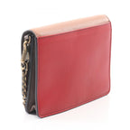 Bottega Veneta Shoulder Bag Red Pink Gray Leather Chain Wallet — view 2
