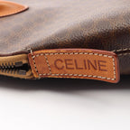 Celine Macadam Brown Canvas Leather Handbag — view 8