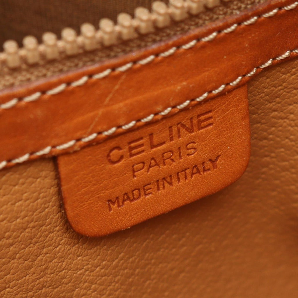 Celine Macadam Brown Canvas Leather Handbag — view 4