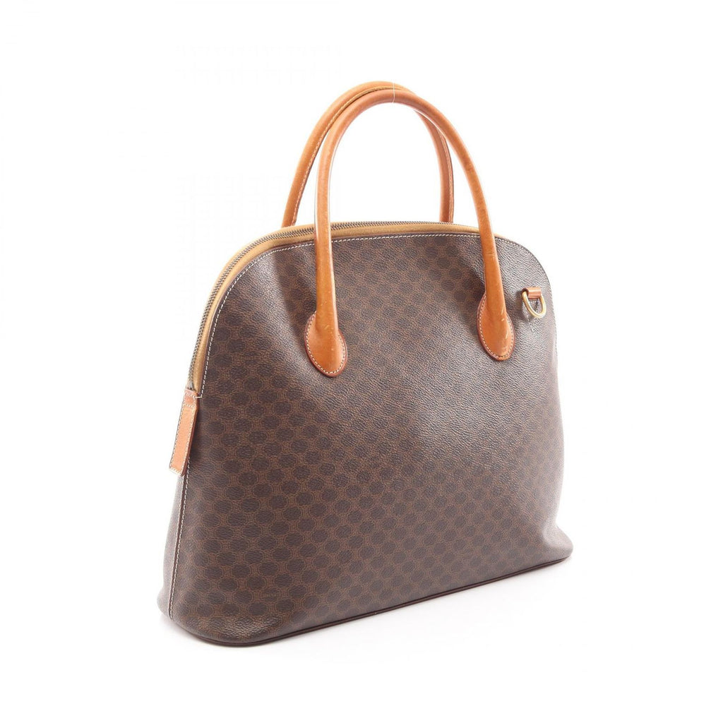 Celine Macadam Brown Canvas Leather Handbag — view 2
