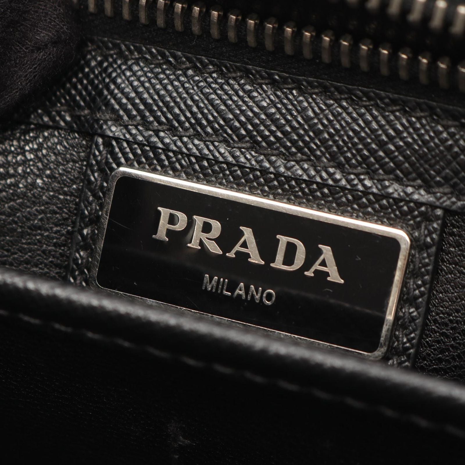 Prada Clutch Black Triangle Logo — view 4