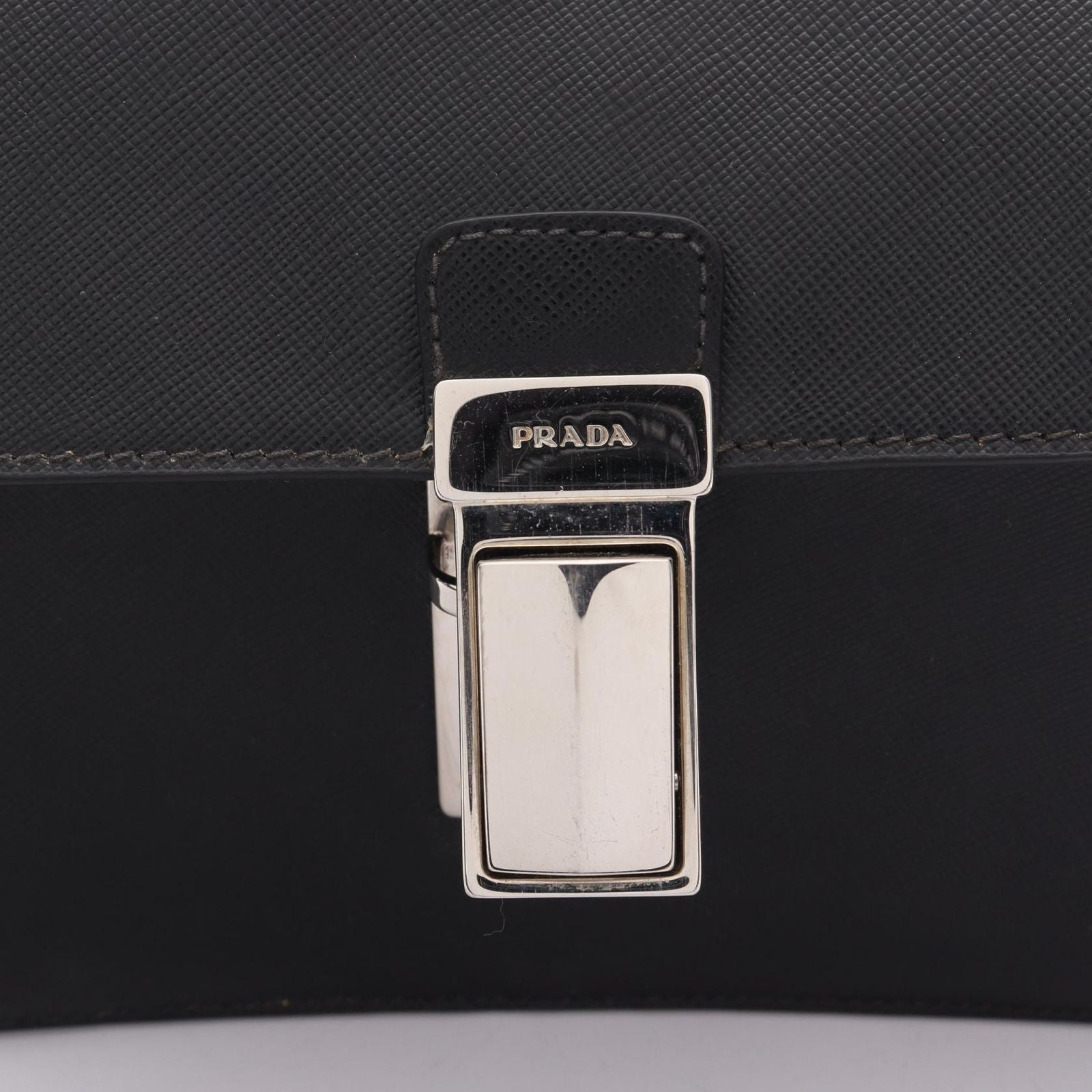 Prada Clutch Black Triangle Logo — view 8