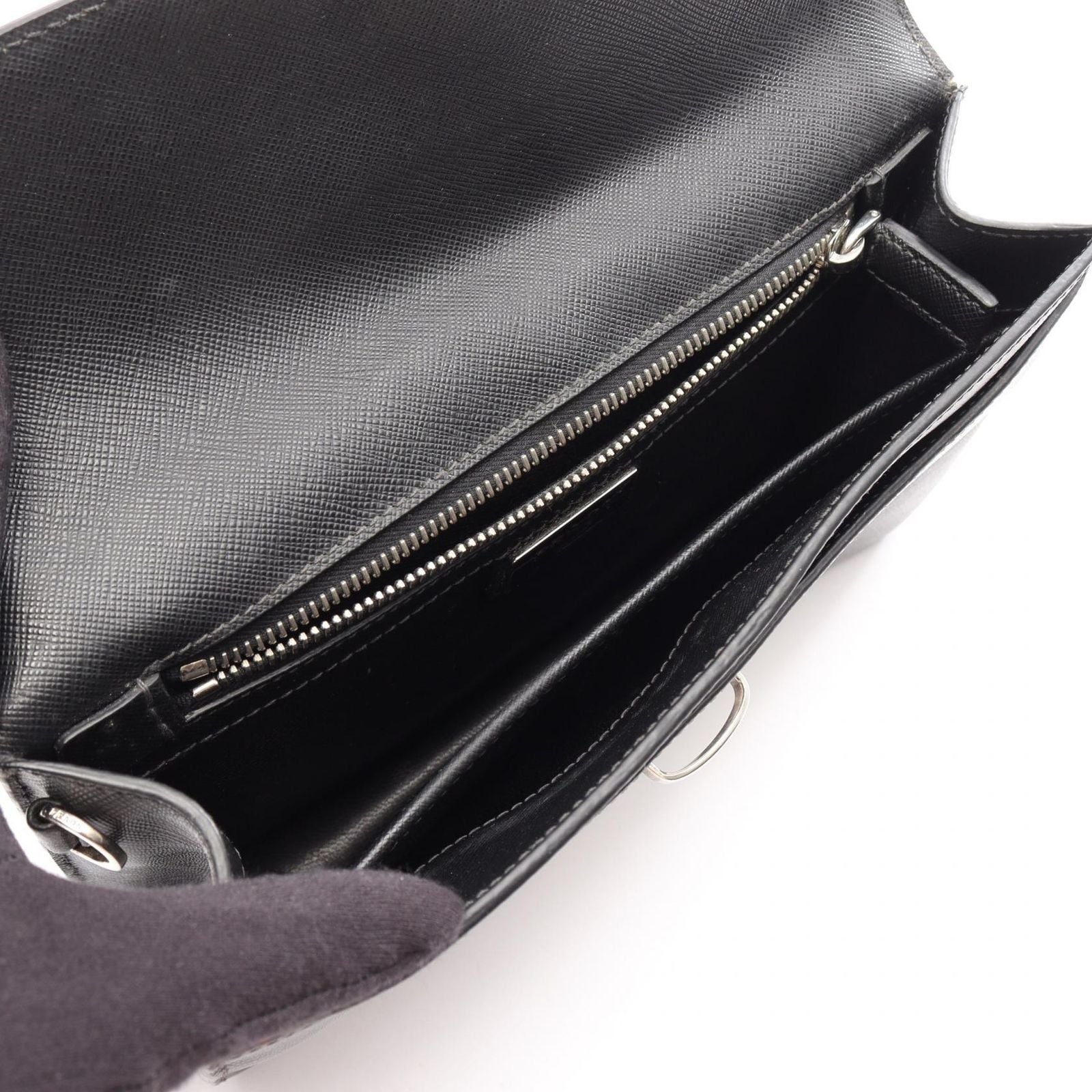 Prada Clutch Black Triangle Logo — view 3
