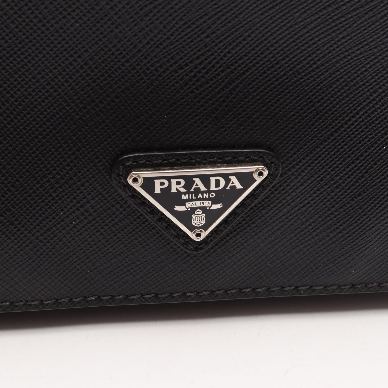 Prada Clutch Black Triangle Logo — view 5