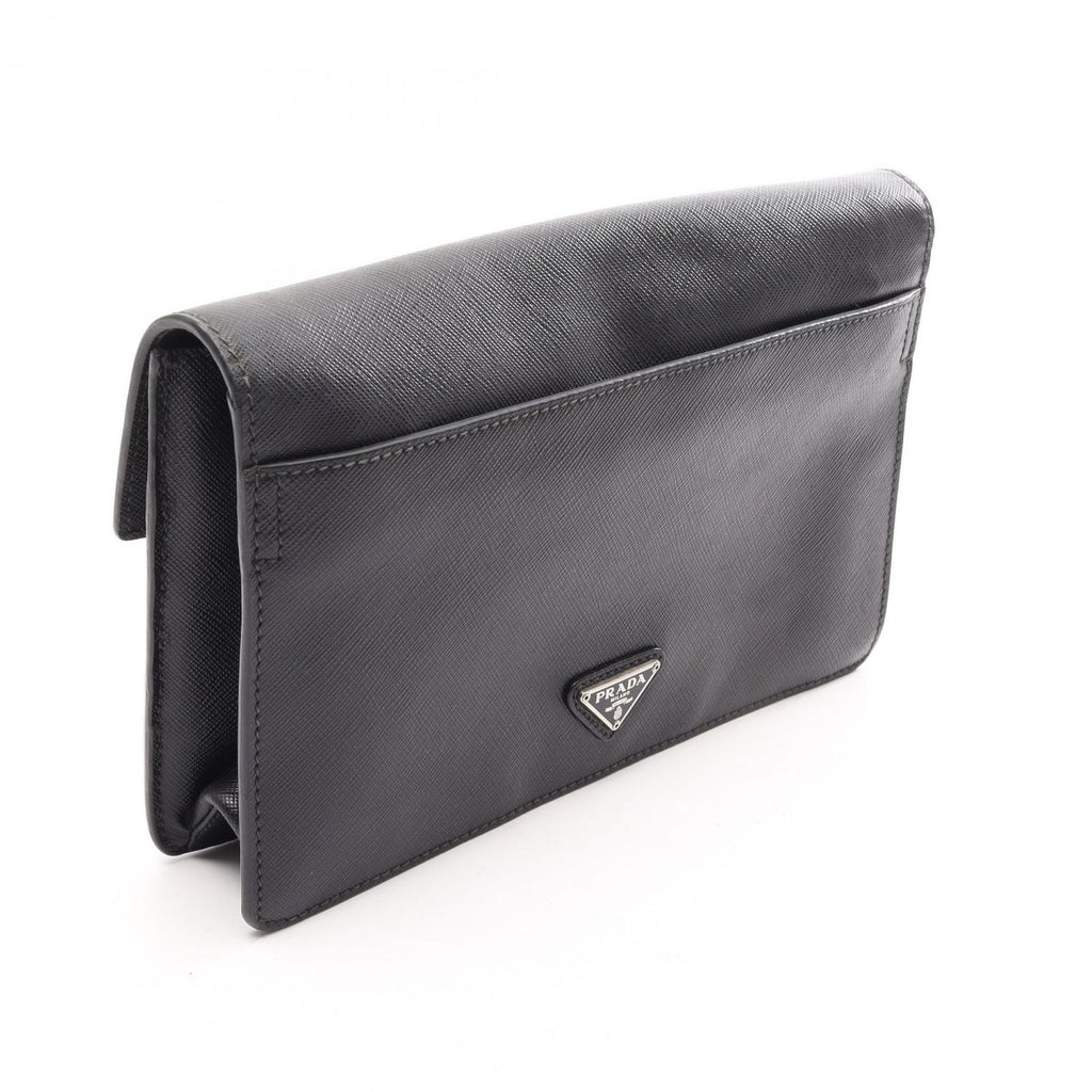 Prada Clutch Black Triangle Logo — view 2
