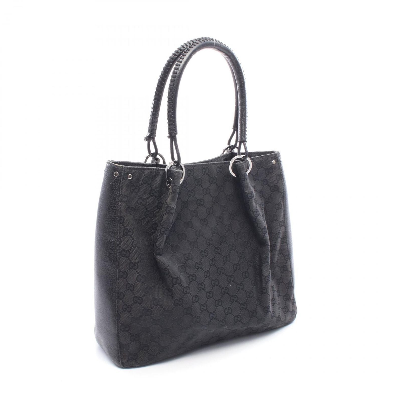 Gucci Tote Bag GG Canvas Leather Handle — view 2