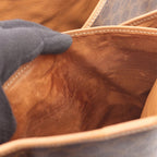 Celine Tote Bag Macadam Brown Canvas Leather — view 5