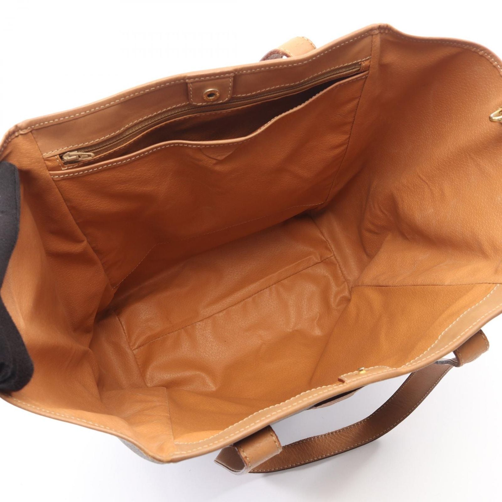 Celine Tote Bag Macadam Brown Canvas Leather — view 3