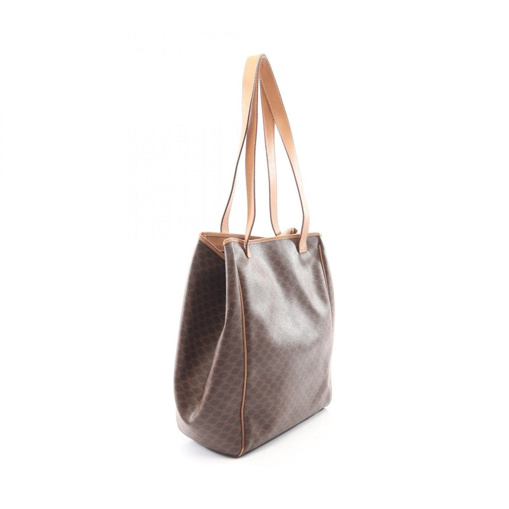 Celine Tote Bag Macadam Brown Canvas Leather — view 2