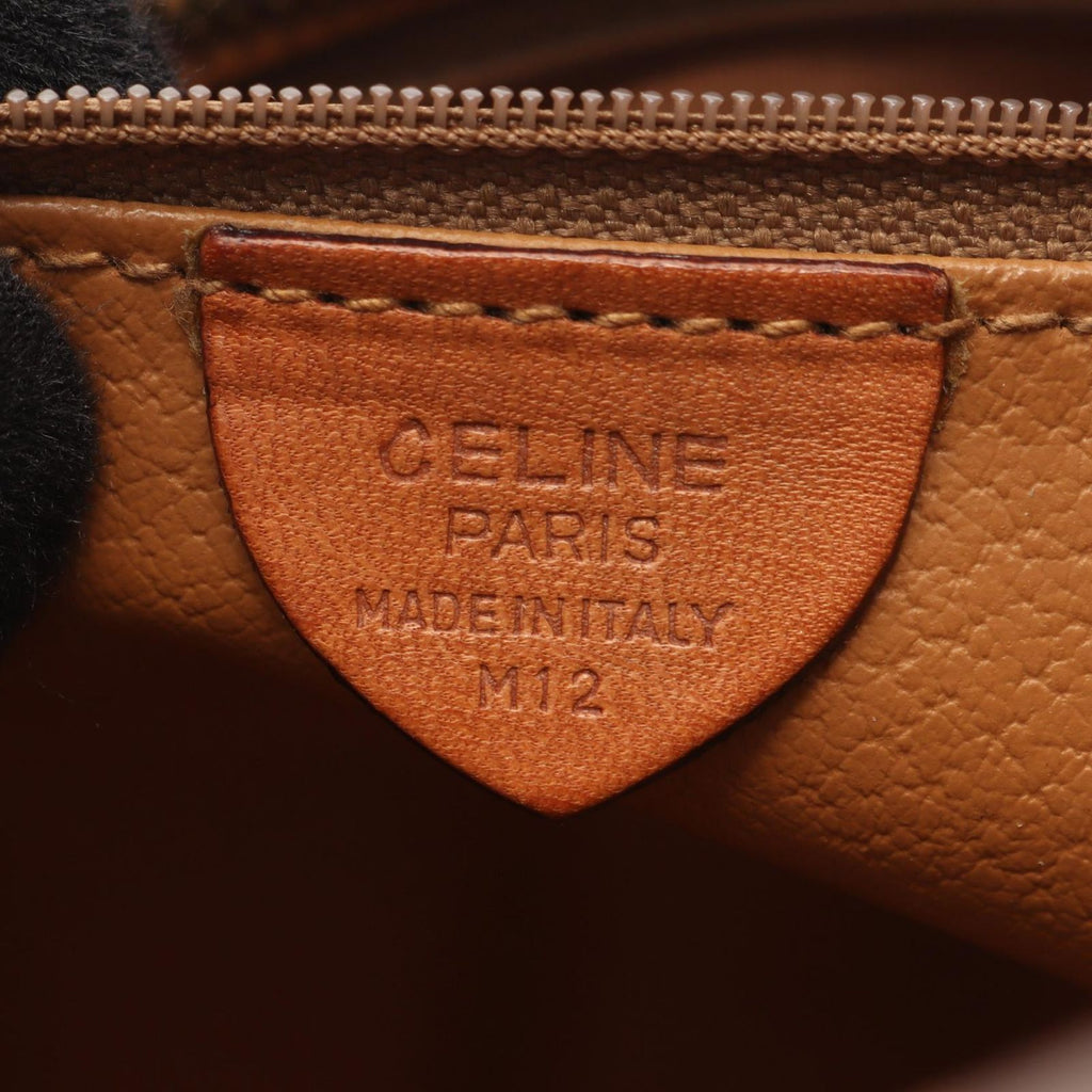 Celine Macadam Brown Canvas Leather Handbag — view 4