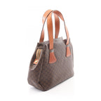 Celine Macadam Brown Canvas Leather Handbag — view 2