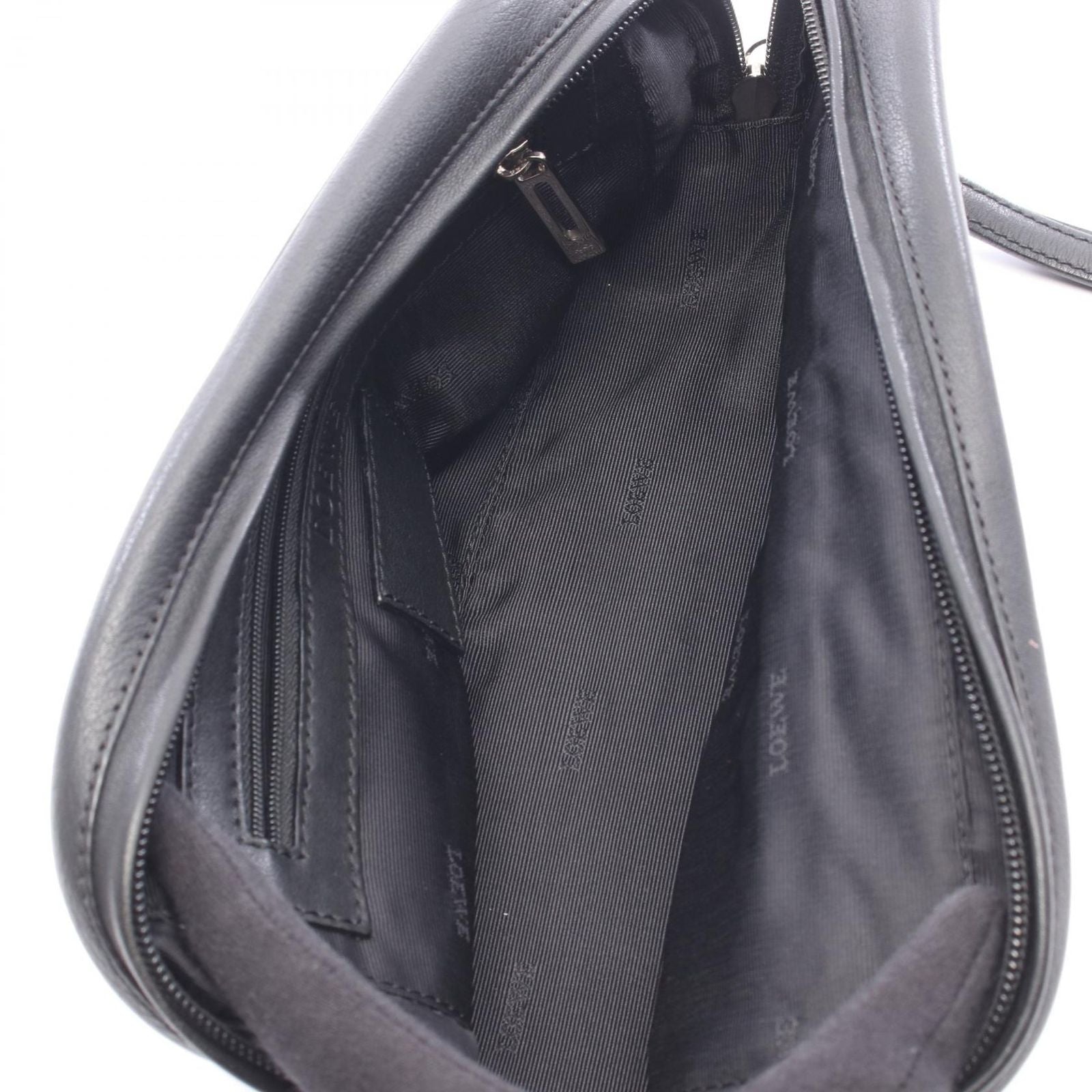 Loewe Clutch Anagram Black Leather — view 3