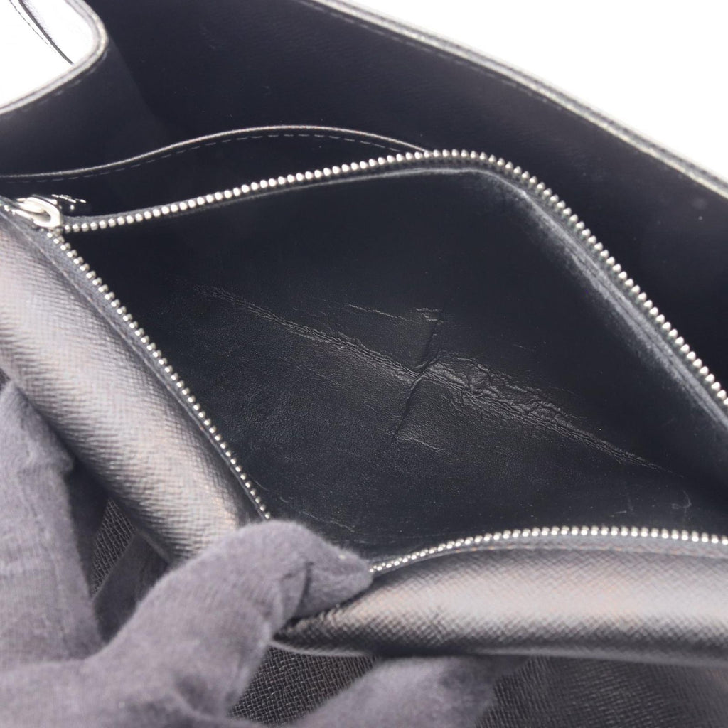 Louis Vuitton Clutch Selenga Taiga Ardoise Black Leather — view 6